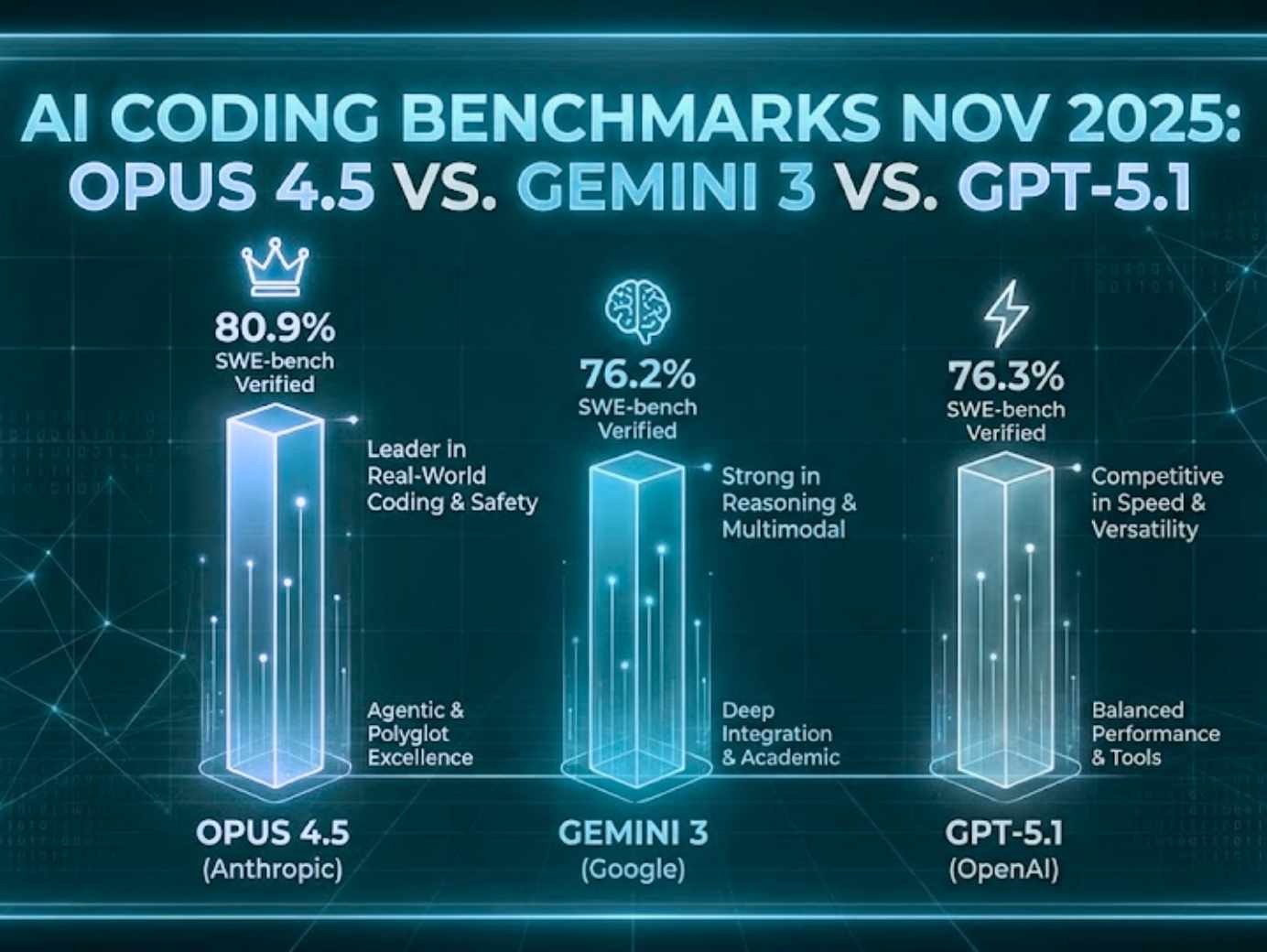 Opus 4.5 vs. Gemini 3 vs. GPT-5.1