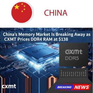 China’s Memory Market Is Breaking Away as CXMT Prices DDR4 RAM at $138