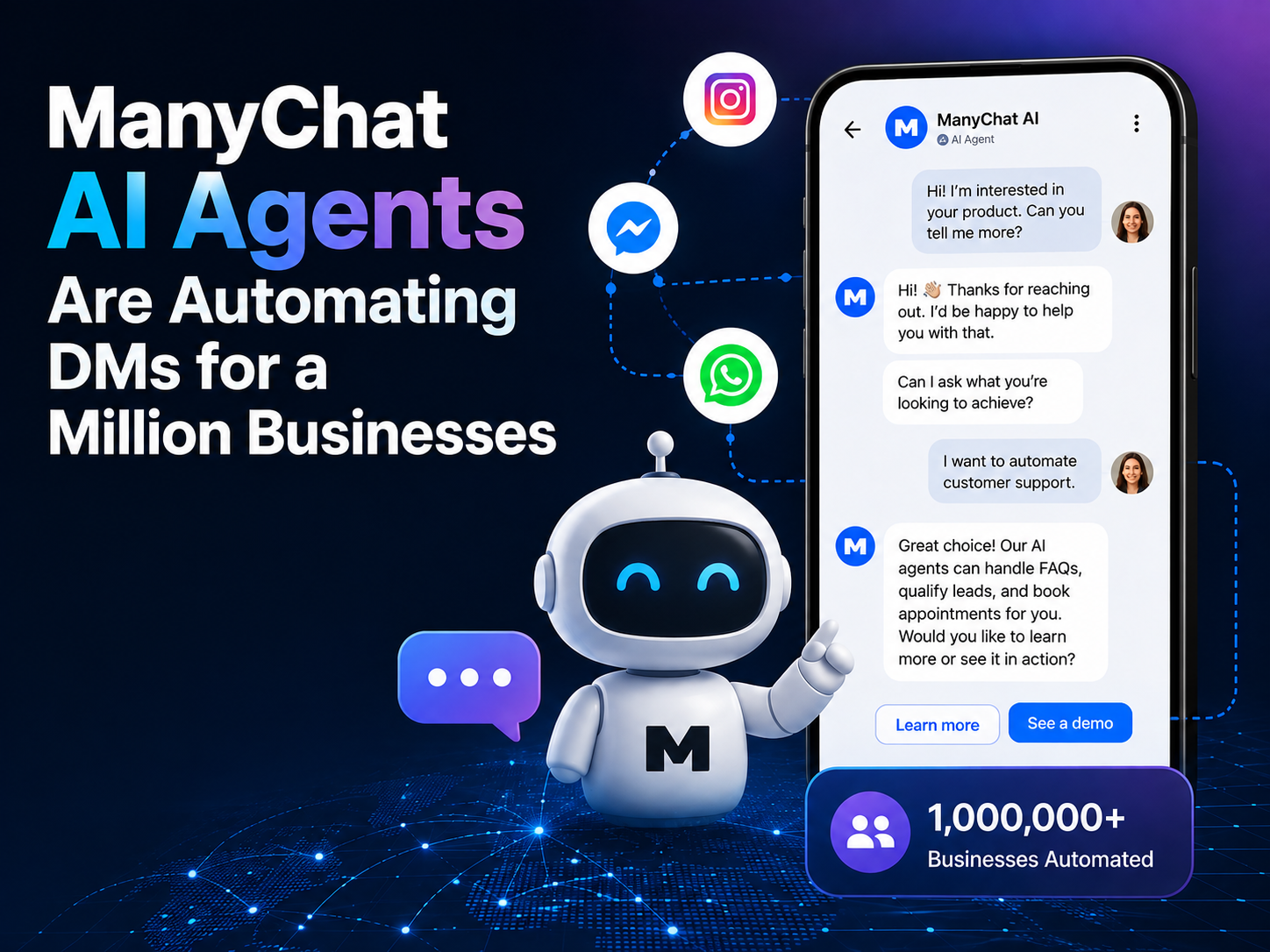 ManyChat AI Agents Are Automating DMs for a Million Businesses