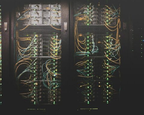 Rows of servers in a data center facing cooling pressure from data center heat waves