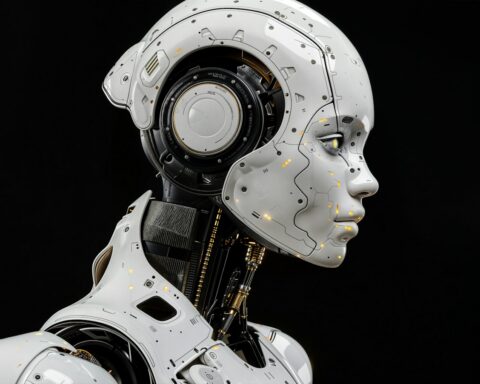 Humanoid robot representing Tesla Optimus production in Fremont
