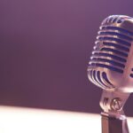 Voice AI agents microphone representing AI voice agents in healthcare and customer service